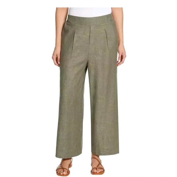 NWT Ella Moss Ladies' Linen Blend Pant Green S - Picture 1 of 4